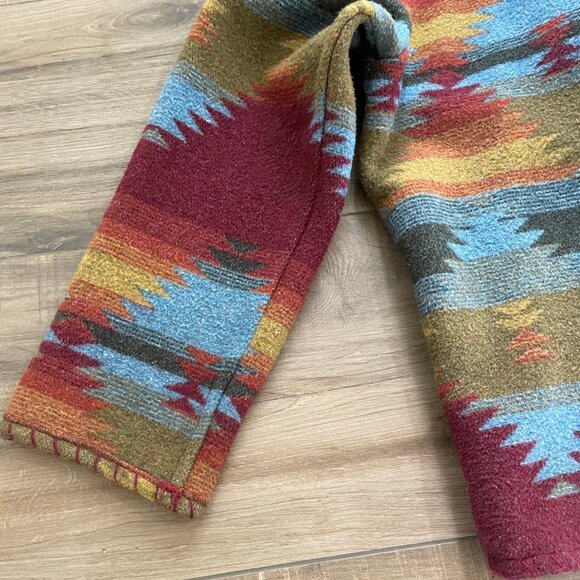 Double D Ranch Jacket Womens Large Oversize Vintage 90s Aztec Western Car Coat - Picture 9 of 16